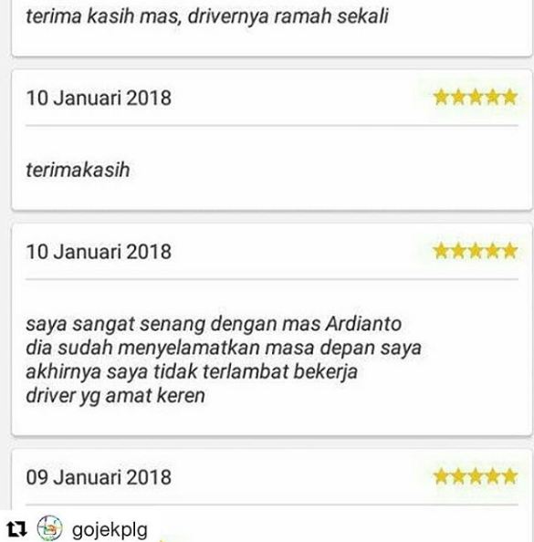 Awas baper, 10 pujian penumpang ke ojek online bikin senyum sendiri