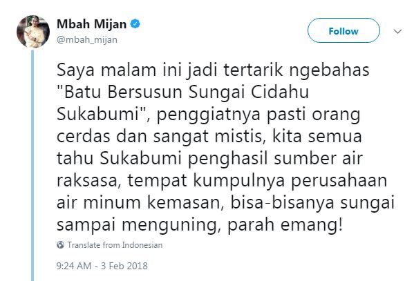 Heboh batu bersusun di Sukabumi, ini tanggapan mengejutkan Mbah Mijan