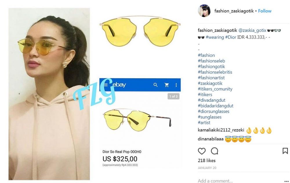 Intip harga 8 kacamata mewah Zaskia Gotik, paling murah Rp 2 jutaan