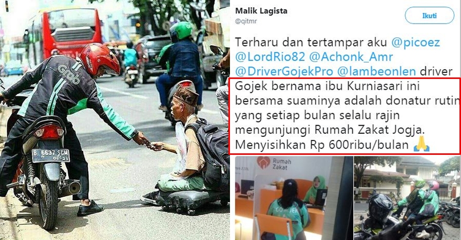 10 Aksi terpuji driver ojol, donatur zakat hingga kelola pesantren