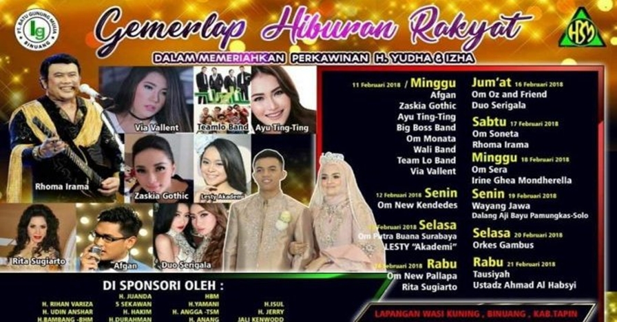 Viral, pesta pernikahan digelar 10 hari 10 malam dengan bertabur artis