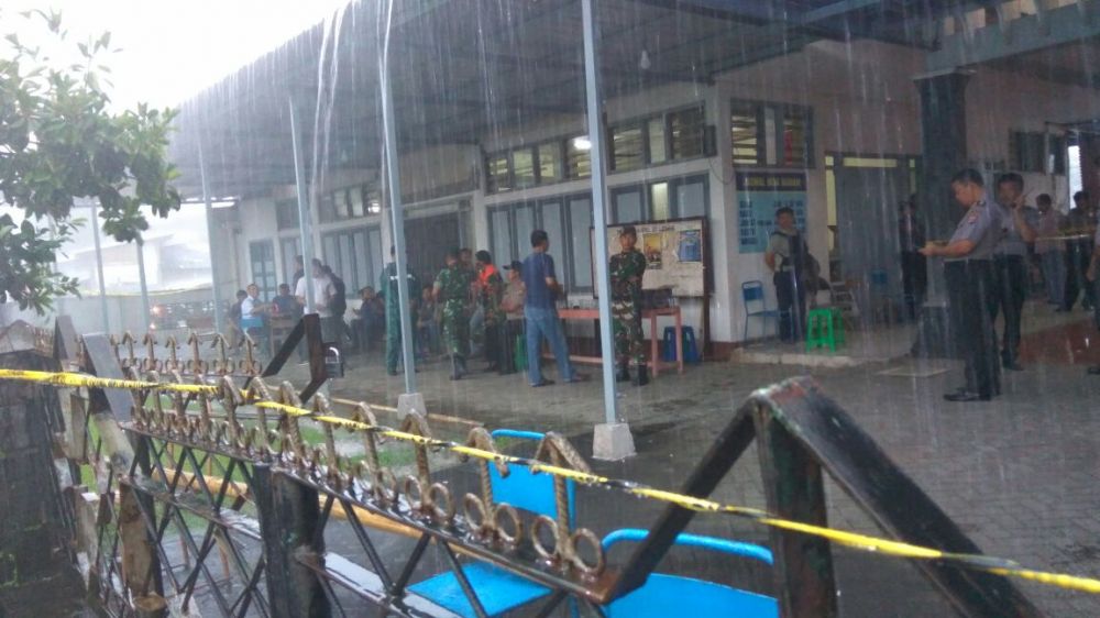 Foto terkini Gereja St. Lidwina Sleman yang diserang pagi tadi