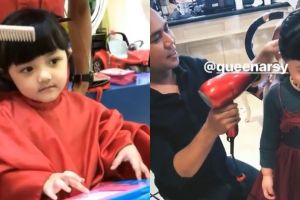 6 Gaya Arsy saat sedang di salon, ngalahin seleb dewasa