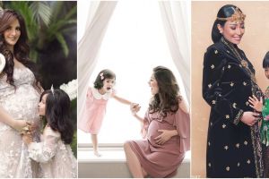 Punya balita dan hamil lagi, 10 seleb ini foto maternity ajak si kecil