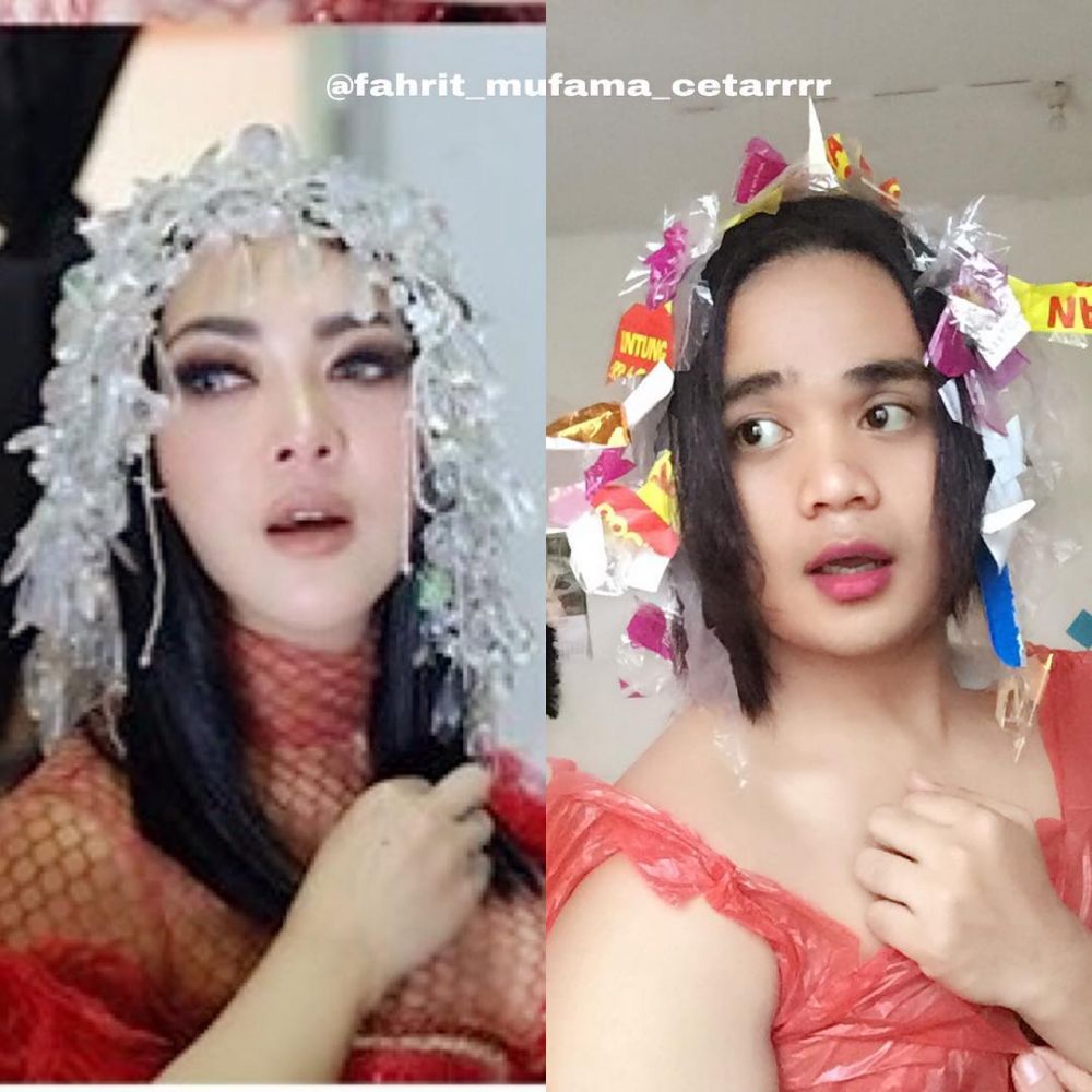 Cowok ini totalitas tirukan gaya Syahrini, 10 hasilnya bikin ngakak