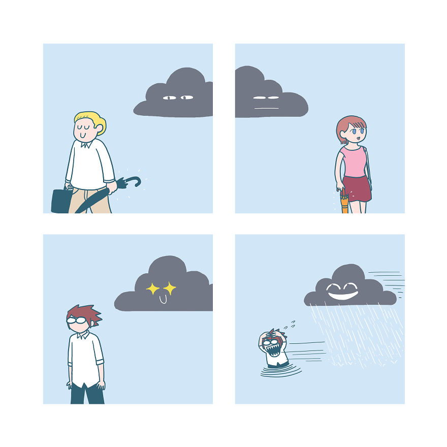 10 Komik gambarkan cuaca juga bisa jahil, sering kamu alami nih