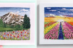 Cuma dari benang dan jarum, 15 lukisan pemandangan ini indah memukau