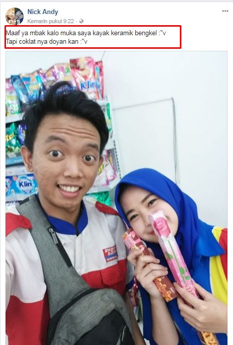 Kasih cokelat buat cewek cantik saat Valentine, pria ini malah sedih