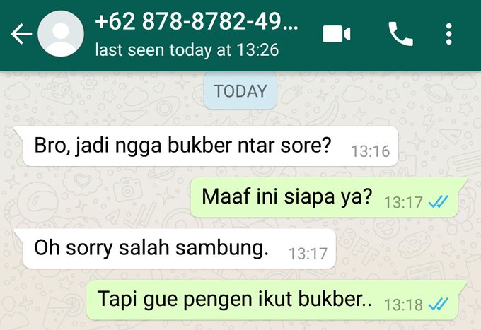 11 Chat salah sambung ini absurd sekaligus bikin ketawa ngakak