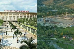 10 Potret pembangunan stadion megah dan cantik di Papua, saingan SUGBK