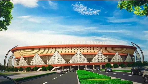 10 Potret pembangunan stadion megah dan cantik di Papua, saingan SUGBK