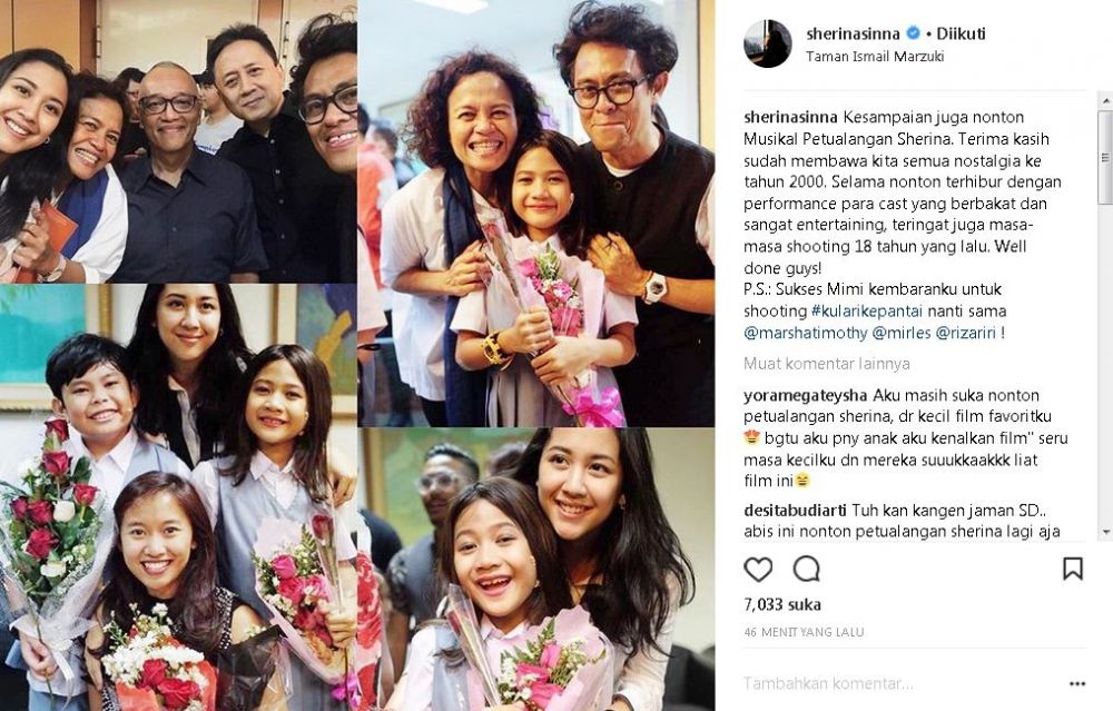 7 Momen nostalgia Sherina Munaf bareng kru Petualangan Sherina