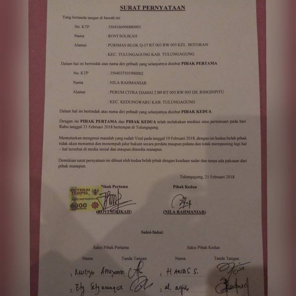 Usai berantem di media sosial, Bu Dendy dan Nylla akhirnya pilih damai