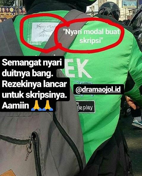 Pesan kocak 10 driver ojek online ini bikin salut dan mengundang tawa