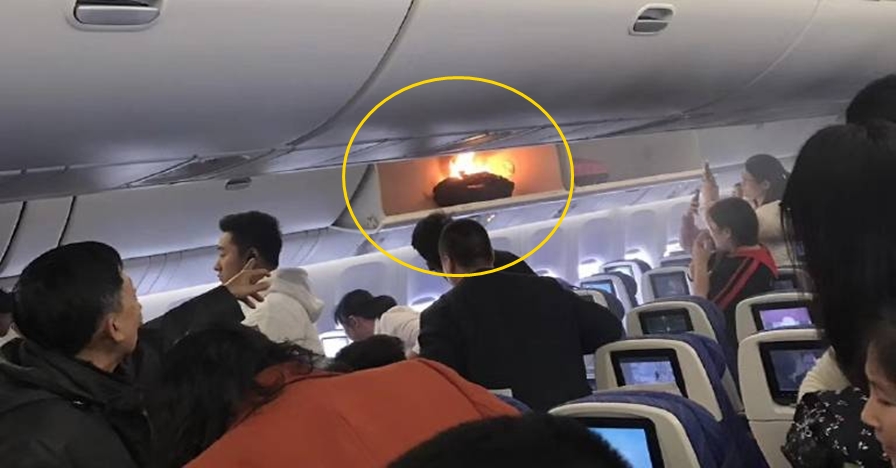 Viral, powerbank terbakar di kabin pesawat ini bikin heboh penumpang