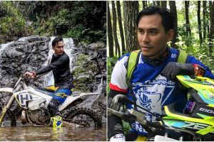 10 Aksi Darius Sinathrya tunggangi motor trail ini kece parah
