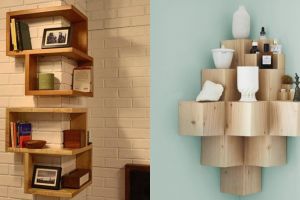 7 Ide desain rak dinding sudut ruangan yang nggak biasa, kece banget!