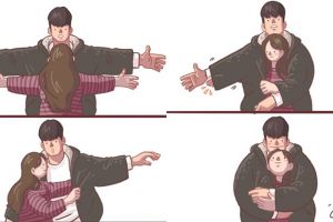 10 Ilustrasi minta peluk ini bakal bikin kamu kangen pacar, baper deh