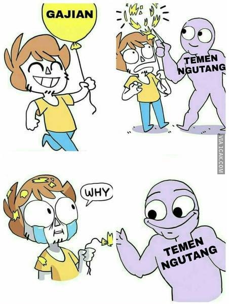 11 Meme 'sebelum vs sesudah gajian' ini tragis tapi kocak