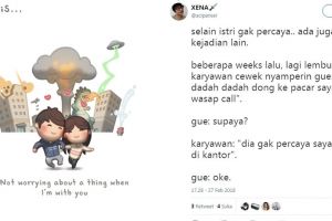 Kisah pasangan tak saling percaya ini lucu, bikin ngakak satu kantor