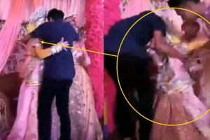 Viral, mempelai wanita ini pingsan di pelaminan usai dipeluk mantan