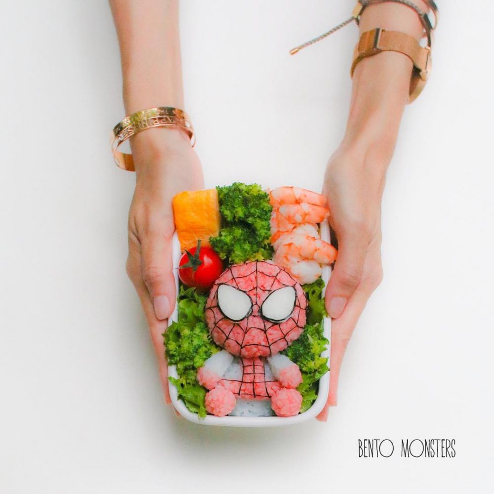 7 Kreasi bento karakter superhero ini keren, jadi nggak tega makan nih