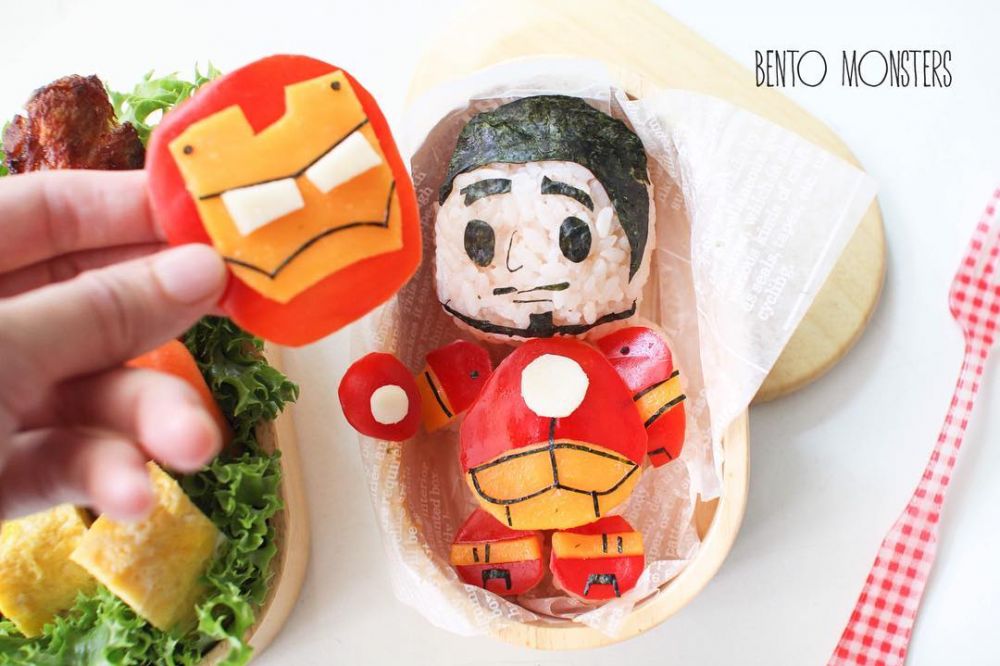 7 Kreasi bento karakter superhero ini keren, jadi nggak tega makan nih
