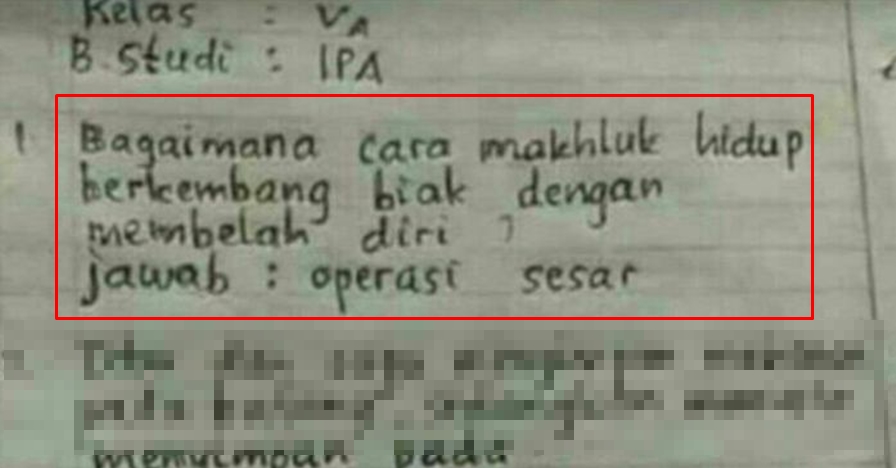 Isi jawaban 4 soal anak SD zaman now ini bikin ketawa sampai mules