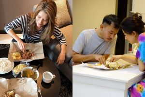 Lahap & nikmat, begini gaya 5 seleb Tanah Air saat makan nasi bungkus