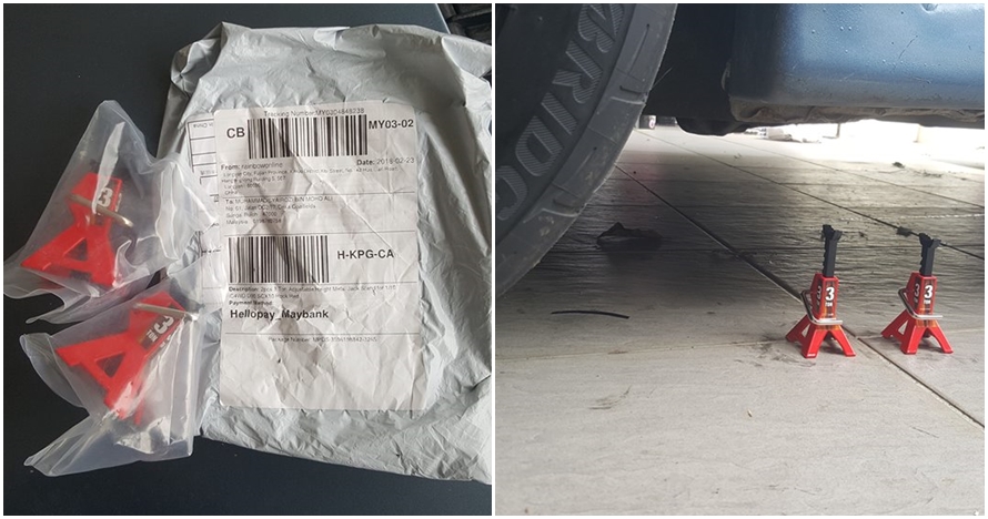 Beli online jackstand mobil, yang didapat pria ini bikin tepuk jidat