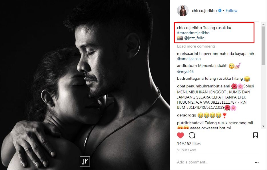 Chicco & Putri Marino pelukan tanpa baju, respons warganet tak terduga