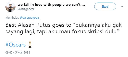 10 Imajinasi kategori penghargaan ini bikin ngakak dan nyesek di dada