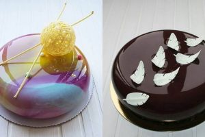 8 Kreasi mirror glaze cake, kue bak keramik yang lagi hits