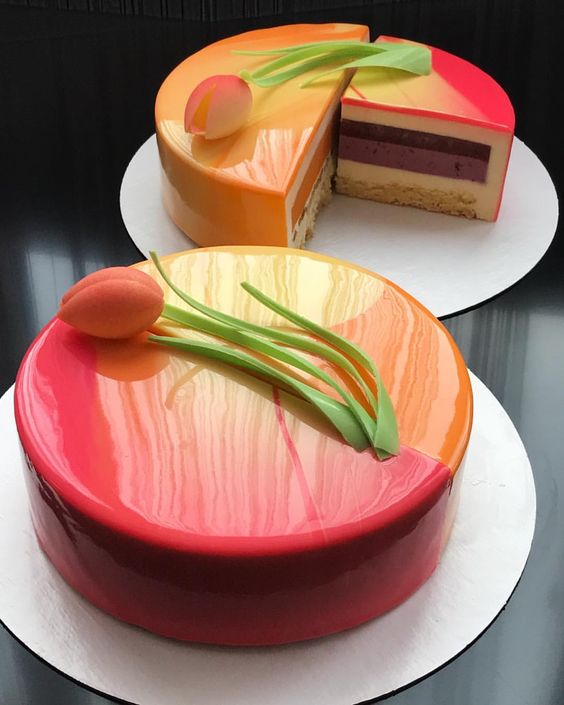 8 Kreasi mirror glaze cake, kue bak keramik yang lagi hits