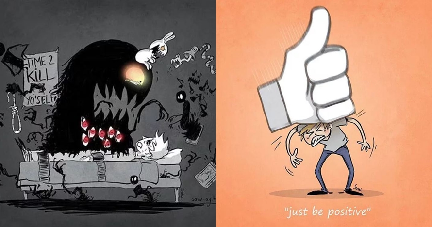 10 Komik ini gambarkan gelapnya dunia bagi penderita depresi berat