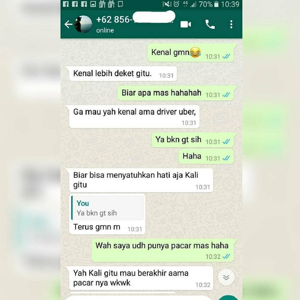 10 Chat driver ojol dan pelanggan mencari cinta ini bikin ngakak
