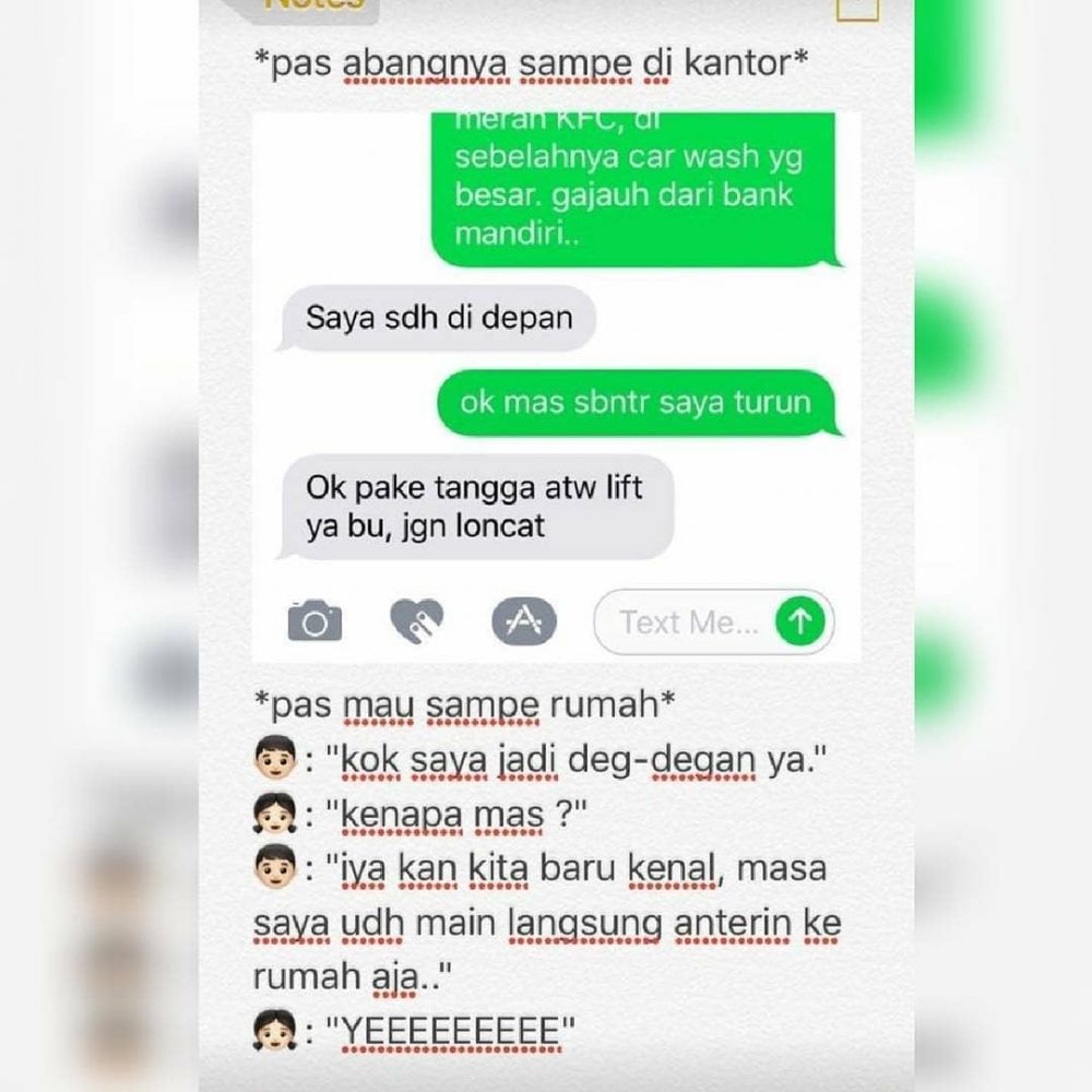 10 Chat driver ojol dan pelanggan mencari cinta ini bikin ngakak