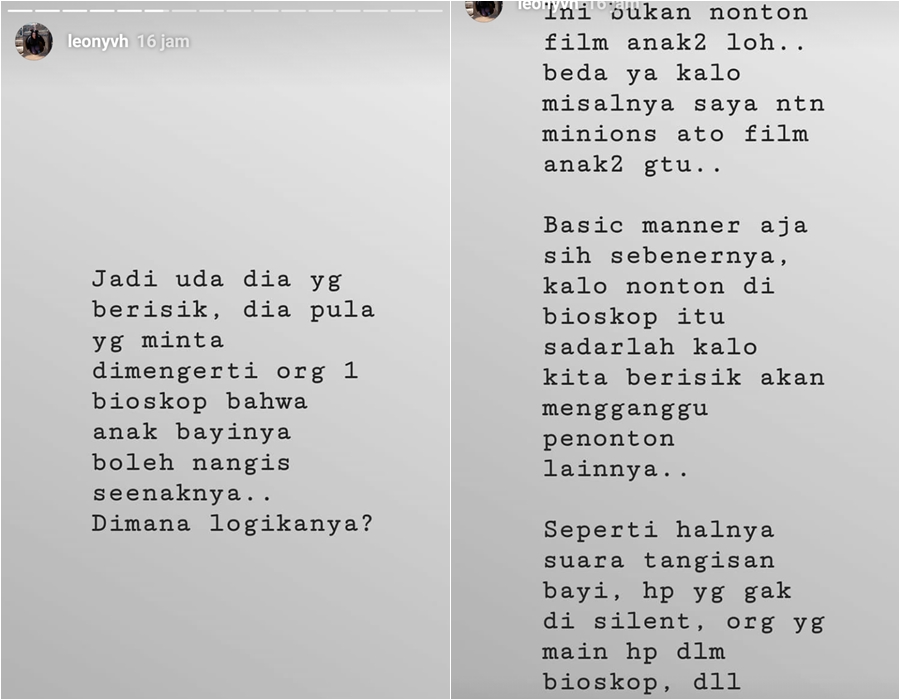 Tak bisa menikmati nonton bioskop, begini curhatan Leony 