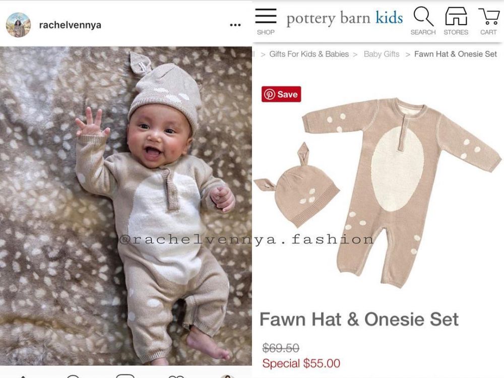 Berusia 3 bulan, 8 outfit bayi Rachel Vennya ini harganya wow banget!