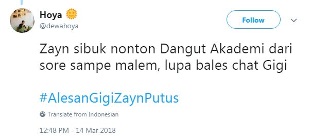 15 Cuitan 'alasan Gigi Hadid & Zayn Malik putus' ini bikin gemes sebel