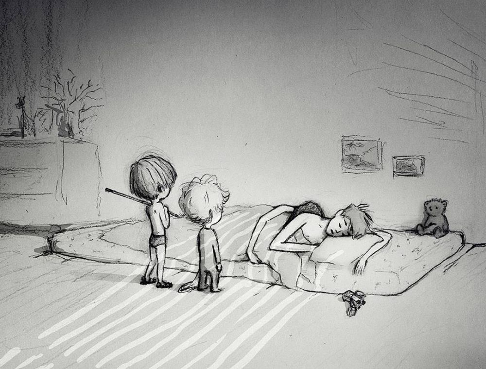 10 Sketsa keluarga bahagia ini bikin baper, jadi rindu sama ayah-ibu