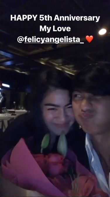 6 Momen romantis Felicya Angelista-Hito Caesar rayakan hari jadi ke-5