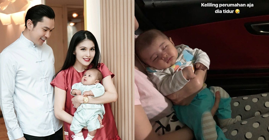 5 Momen Sandra  Dewi  nidurin bayi  keliling kompleks pakai 