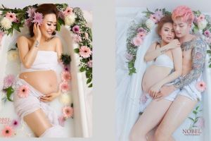 6 Potret maternity Lee Jeong Hoon & Moa Aiem, mesra berdua di bathtub