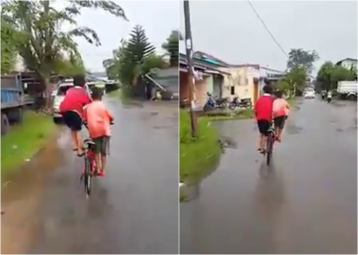 Kompaknya dua sekawan kayuh sepeda, bikin nostalgia