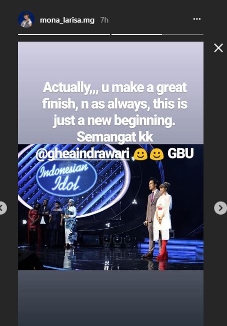 Tereliminasi, begini 5 ungkapan haru buat Ghea dari teman-teman Idol