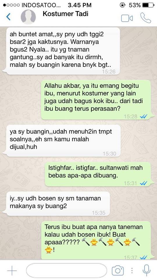 Obrolan emak-emak sok kaya beli tanaman hias ini bikin ngelus dada