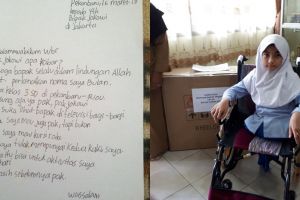 Momen haru bocah SD saat suratnya minta kursi roda dipenuhi Jokowi