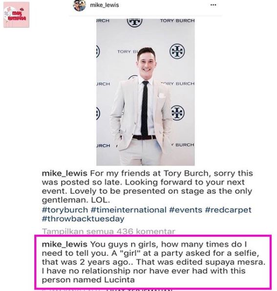 Pernah dekat, ini respons Mike Lewis soal isu Lucinta Luna transgender