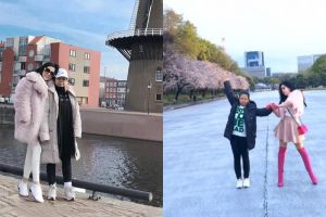 5 Gaya cetar Elin ART Syahrini saat diajak liburan ke Belanda